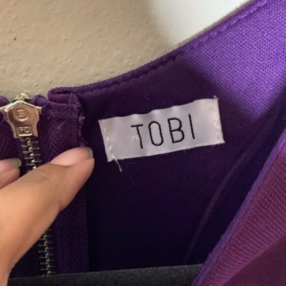 Tobi Purple Dress with Black Trim Womens Size S - Picture 5 of 7